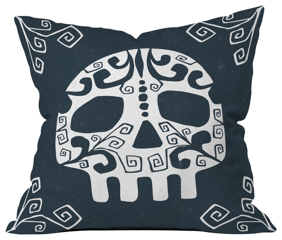 Heather Dutton Mascara De Muerte Throw Pillow, 16"x16"