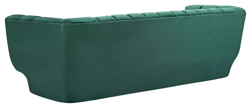 Tufted Armchair and Sofa Set, Velvet, Green, Modern, Living Lounge Hospitality
