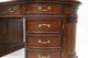 Crafters and Weavers Legacy Mahogany Wood Leather Top Kidney Desk - Brown Walnut