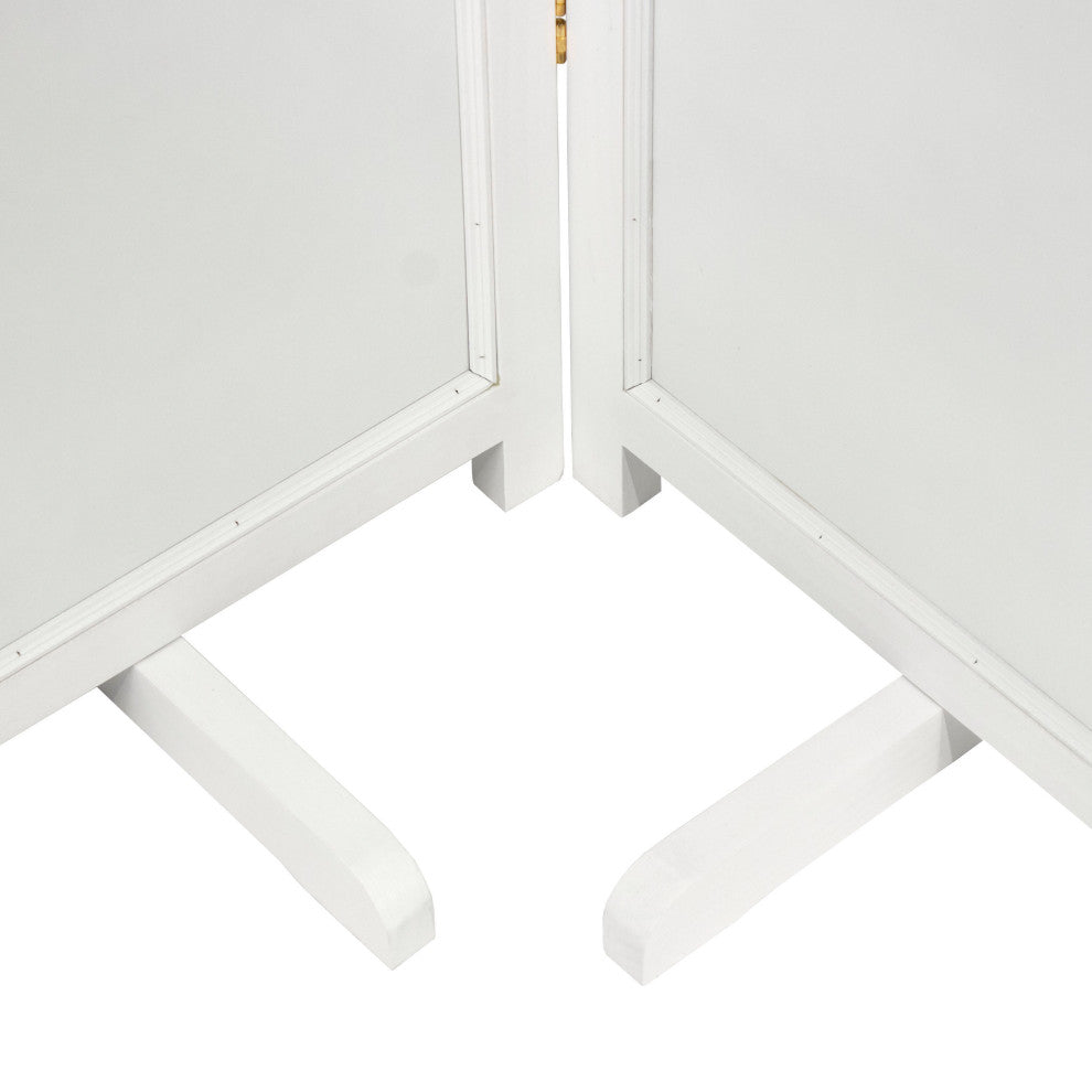 6' Tall Adjustable Shutter Room, White, 4 Panel