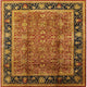 Ahgly Company Indoor Square Mid-Century Modern Area Rugs, 5' Square