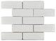 Lorca 11.18x9.84, White Subway Lava Stone Mosaic Floor/Wall Tile, Sample
