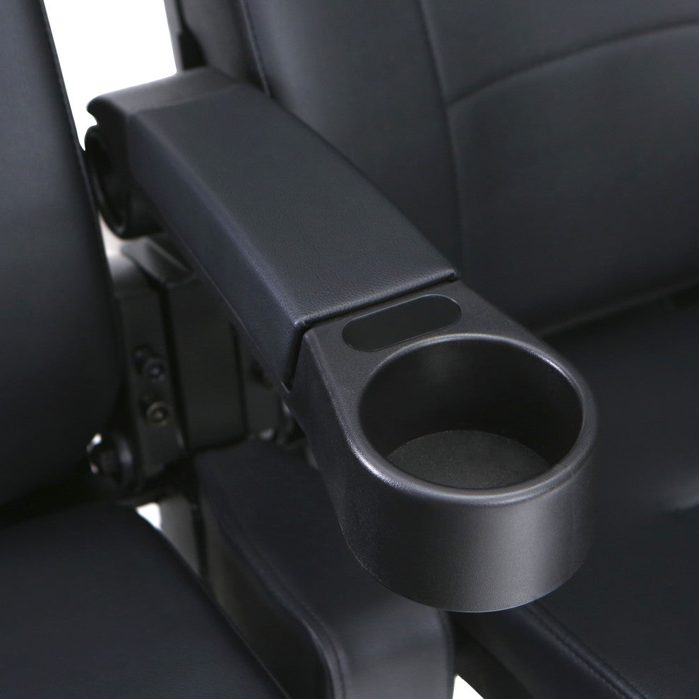 Seatcraft Zenith Movie Theater Seating, Black, Row of 6