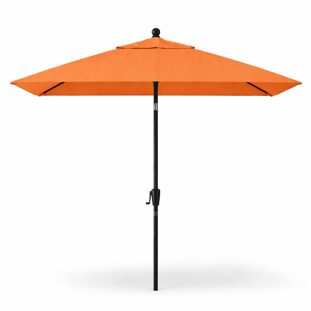 Pismo Dawn 9'x7' Rectangular Premium Push Tilt Market Umbrella, Black Frame, Tus