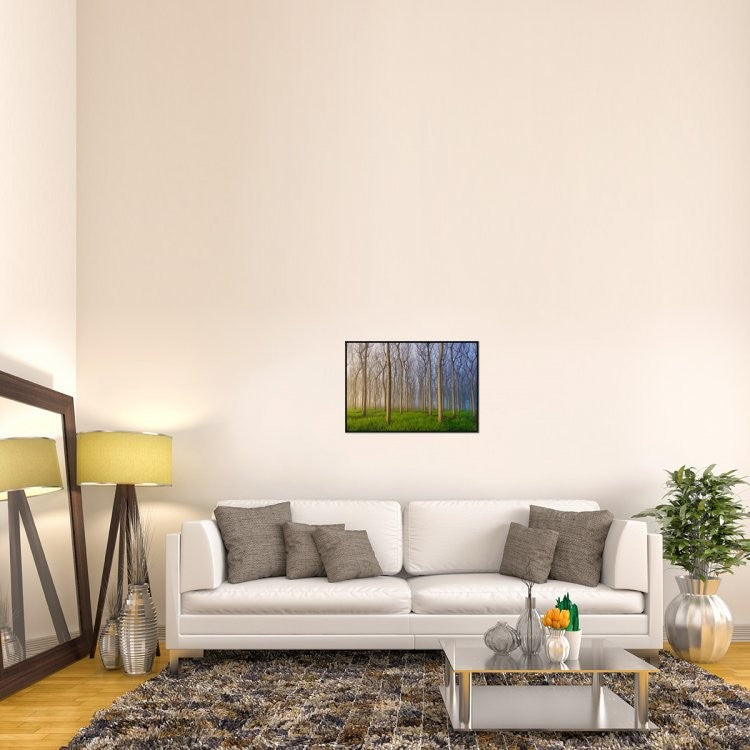 "Morning Of The Forest" Framed Canvas Giclee by Andy Chan, 31x21"