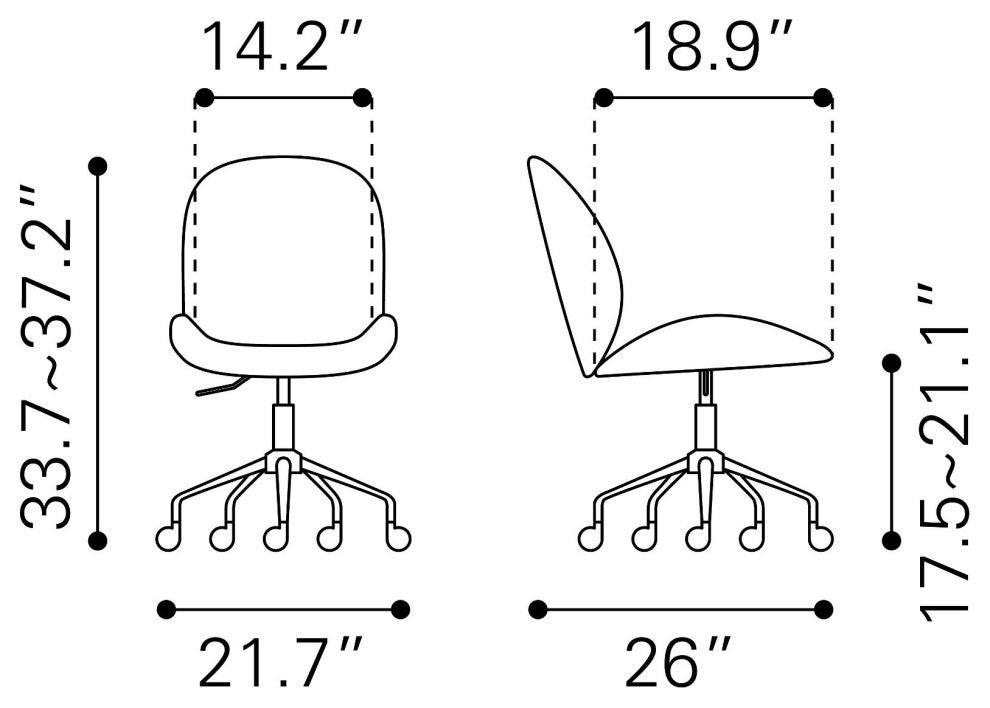 Computer Work Chair, Steel Metal, Fabric, Gray, Gold, Home Business Office