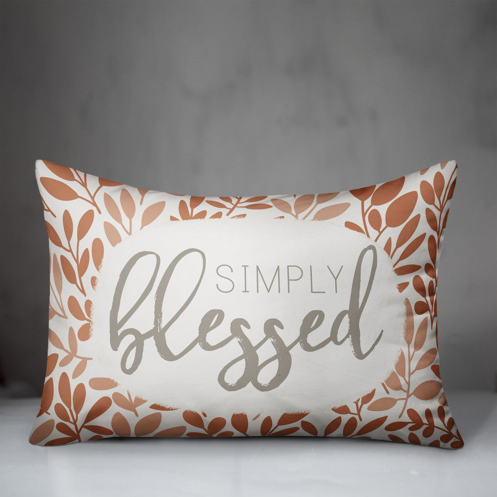 Simply Blessed 18"x18" Throw Pillow