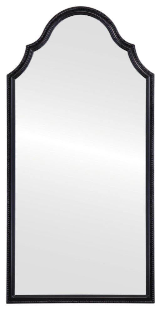 Liffey Framed Full Length Mirror, Peaks Cathedral, 23x47, Matte Black