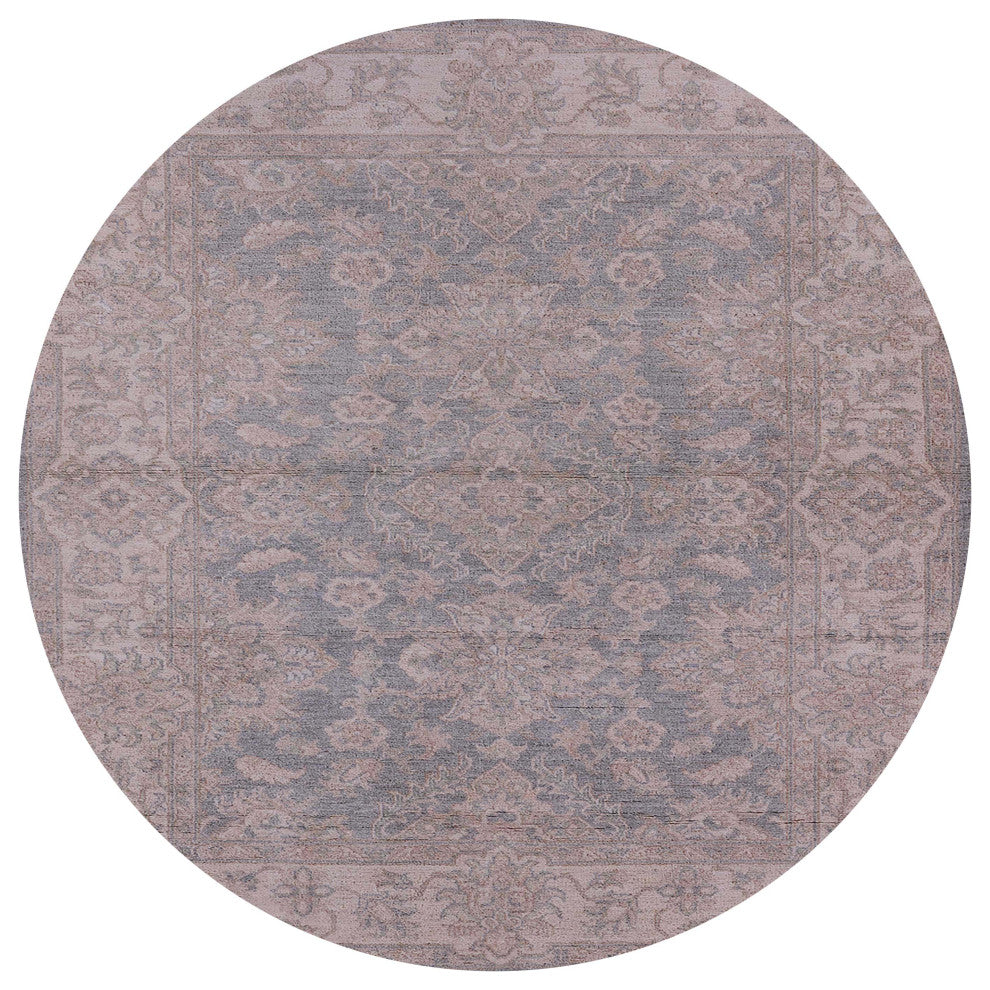 Ahgly Company Indoor Round Mid-Century Modern Area Rugs, 7' Round