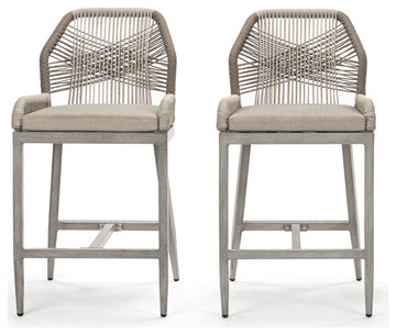 UFE, 2-Pieces Indoor/Outdoor Weather Proof Bar Stool, Bar Stool 30" Bar Height