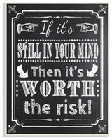 Risk Black and White Inspirational Word Chalk, 10"x15"