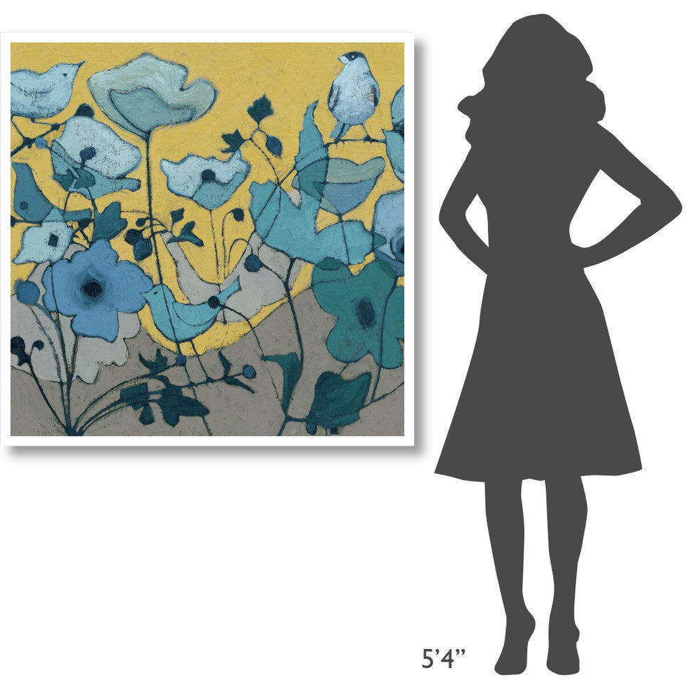 "Birdy Birdy" Digital Paper Print by Shirley Novak, 42"x42"