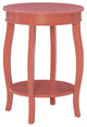 Linon Wren Wood Accent End Table in Coral Orange