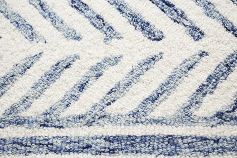 Bashian Nuncio Area Rug, Denim, 5x7.6