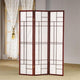 Pemberly Row 3 Panel Folding Screen Room Divider in White and Cherry