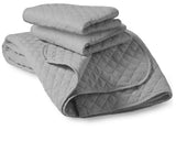 Bare Home Diamond Stitched Coverlet Set, Light Gray, Full/Queen