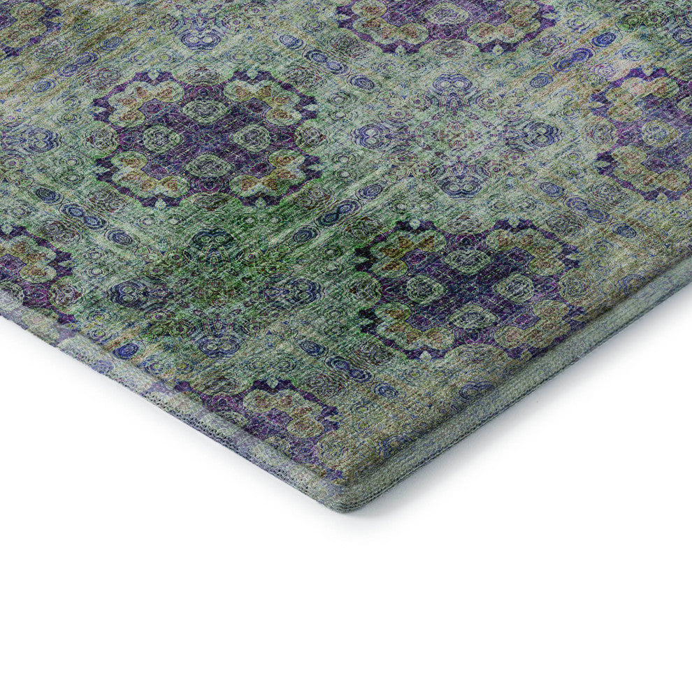 Premium Machine Washable Mayfield AMF557 Purple 3' x 5' Rug