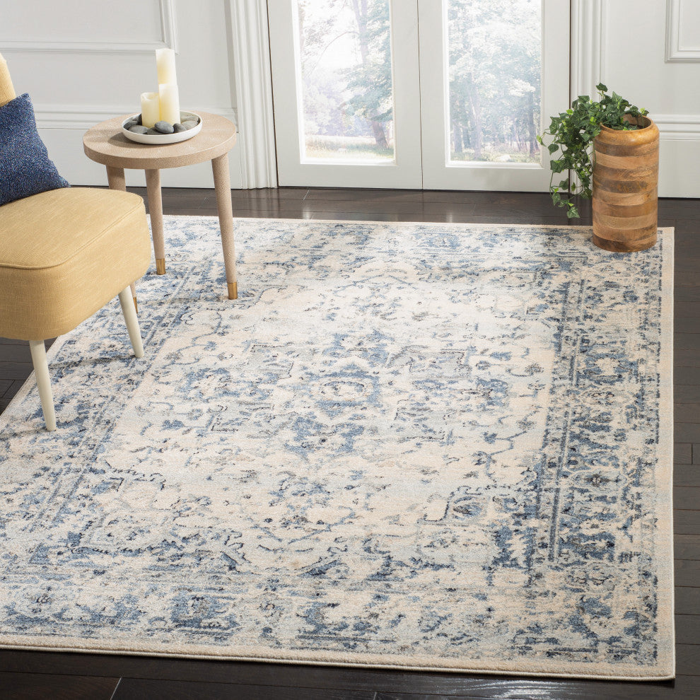 Safavieh Charleston CHL411A Rug, Ivory/Navy, 6' X 9'