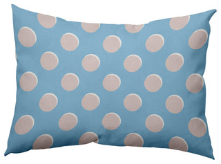 Polka Dots Decorative Throw Pillow, Carolina Blue, 14"x20"