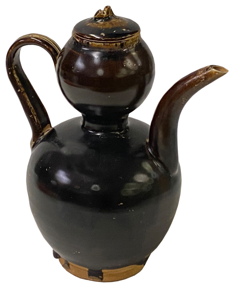 Chinese Ware Brown Glaze Pattern Ceramic Jar Vase Display Art Hws3031