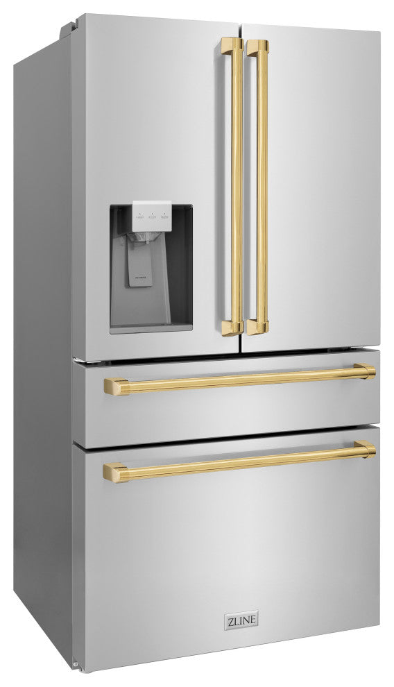 ZLINE 36" French Door Refrigerator With Water and Ice Dispenser RFMZ-W-36-G
