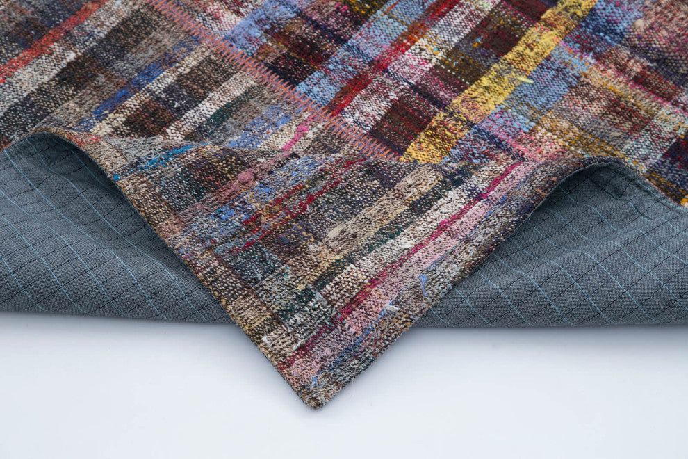 Rug N Carpet - Handmade Turkish 6' 8'' x 9' 11'' Tribal Patchwork Kilim Rug