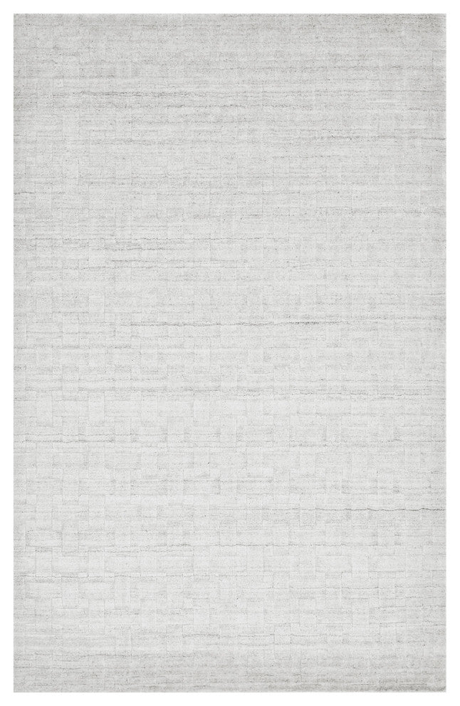 Peyton Contemporary Modern Loom Knotted Area Rug, Alabaster, 6'x9'