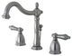 Kingston Brass Widespread Bathroom Faucet With Plastic Pop-Up, Brushed Nickel