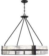 Hudson 12-Light Pendant, Matte Black