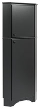Storage Cabinet, Elegant Design With Adjustable Shelves & Round Handles, Black