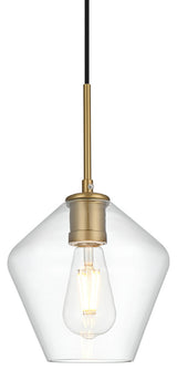Elegant Lighting LD2256 Gene 8"W Mini Pendant - Satin Gold