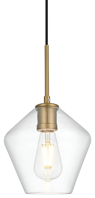 Elegant Lighting LD2256 Gene 8"W Mini Pendant - Satin Gold