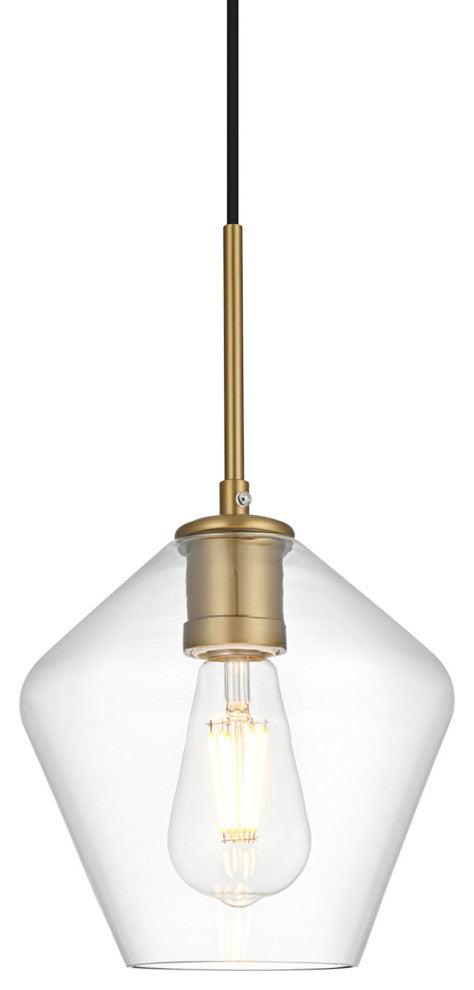 Elegant Lighting LD2256 Gene 8"W Mini Pendant - Satin Gold