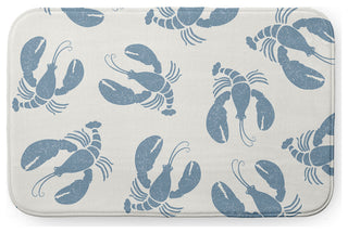 34" x 21" Lobster Fest Bathmat, Dusty Smoke