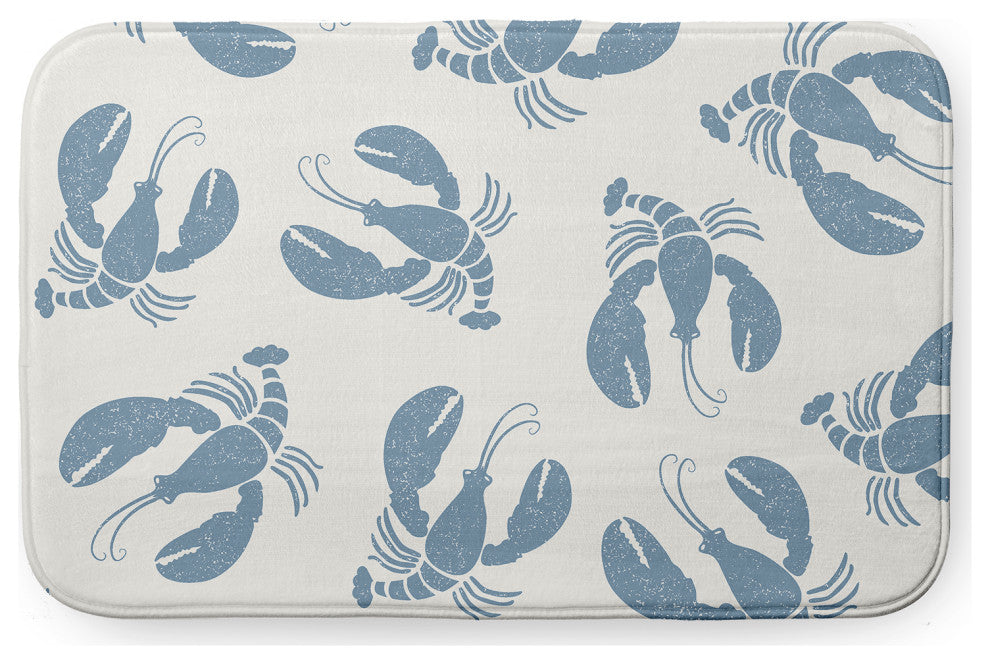 34" x 21" Lobster Fest Bathmat, Dusty Smoke