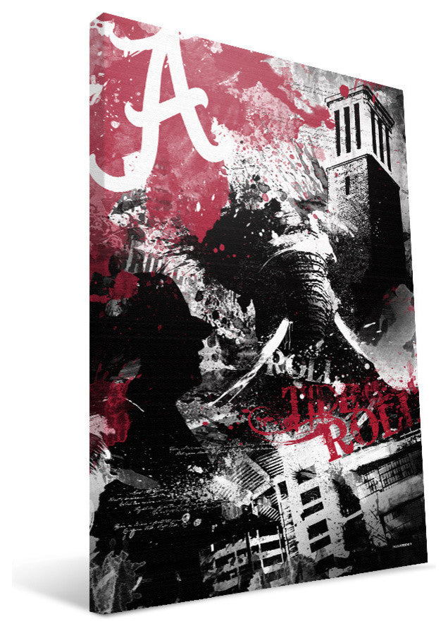 AL Crimson Tide Spirit Canvas Print, 16"x24"