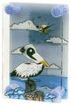 Stained Glass Pelican Clock
