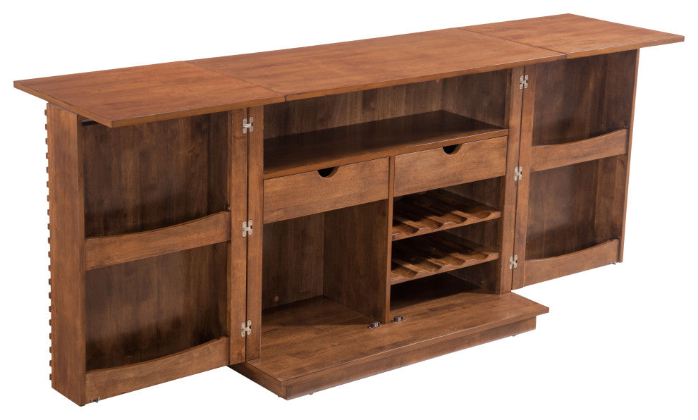 Linea Bar Cabinet Walnut