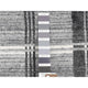 Charcoal Gray Modern Plaid Design Hand Loomed 100% Wool Oriental Rug 1'10"x2'10"