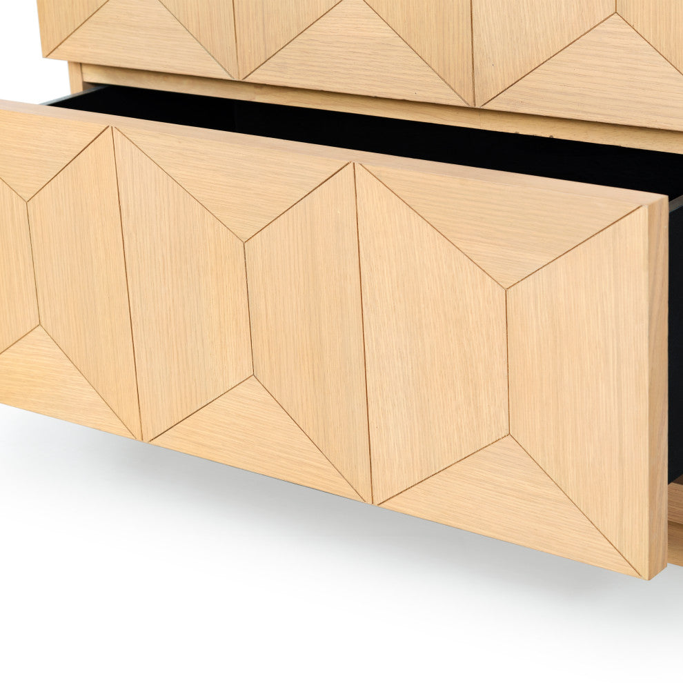 Safavieh Couture Deziree Wood 2 Drawer Nightstand, Natural