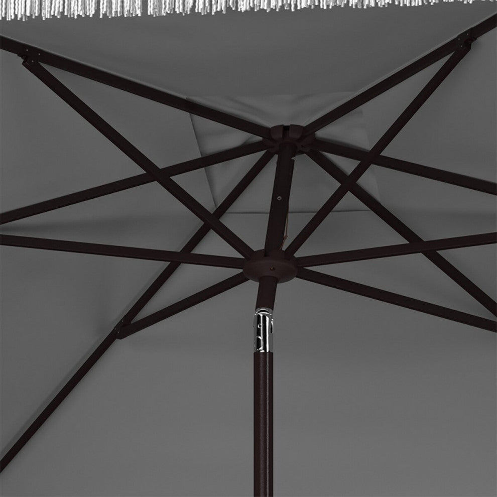 Safavieh Milan 7.5'Square Umbrella, Grey