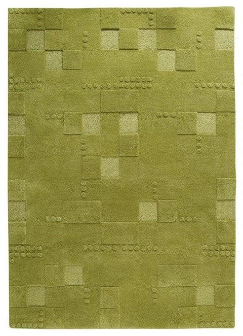 Hand Tufted Green Wool Area Rug