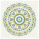 "Lakai Circle VI Blue and Yellow" Paper Print by Kathrine Lovell, 26"x26"