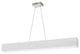 30W Horizontal Polished Chrome Pendant w/ White/Clear Shade, AUB-S5130HP-PC-2400