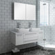 Fresca Lucera 48" Wall Hung Double Sink Bathroom Vanity With Medicine Cabinet