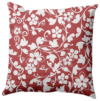 Evelyn Decorative Throw Pillow, Ligonberry Red, 20"x20"