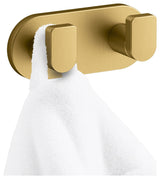 Kohler K-73146 Composed Double Robe Hook Rack - Vibrant Brushed Moderne Brass
