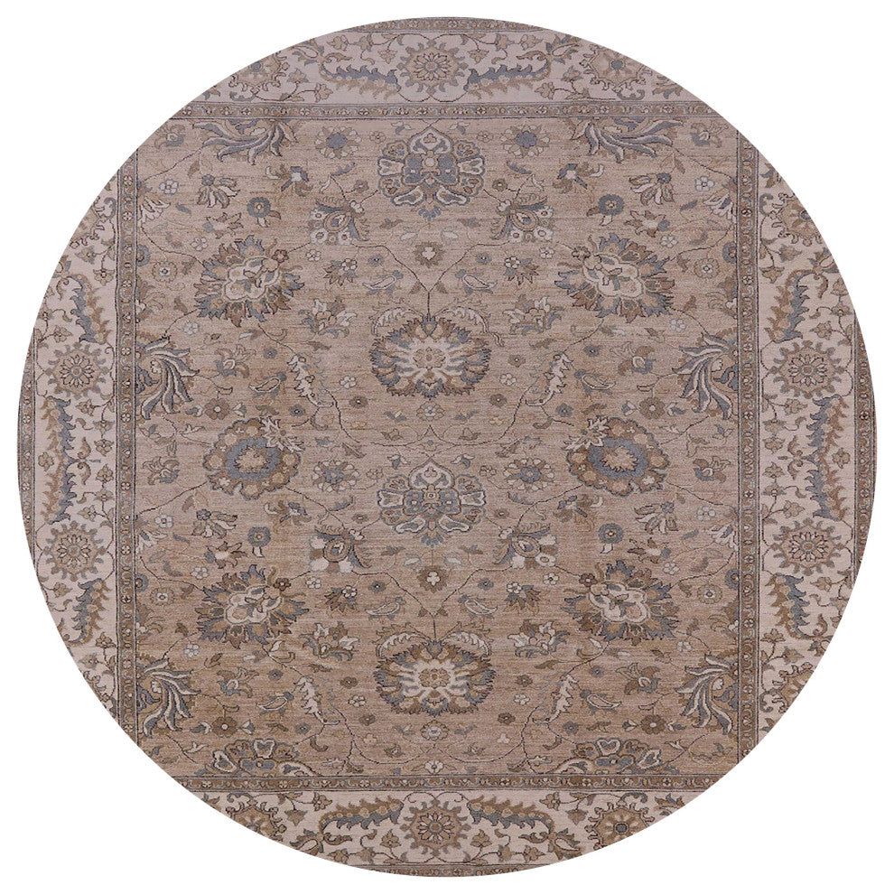 Ahgly Company Indoor Round Mid-Century Modern Area Rugs, 7' Round