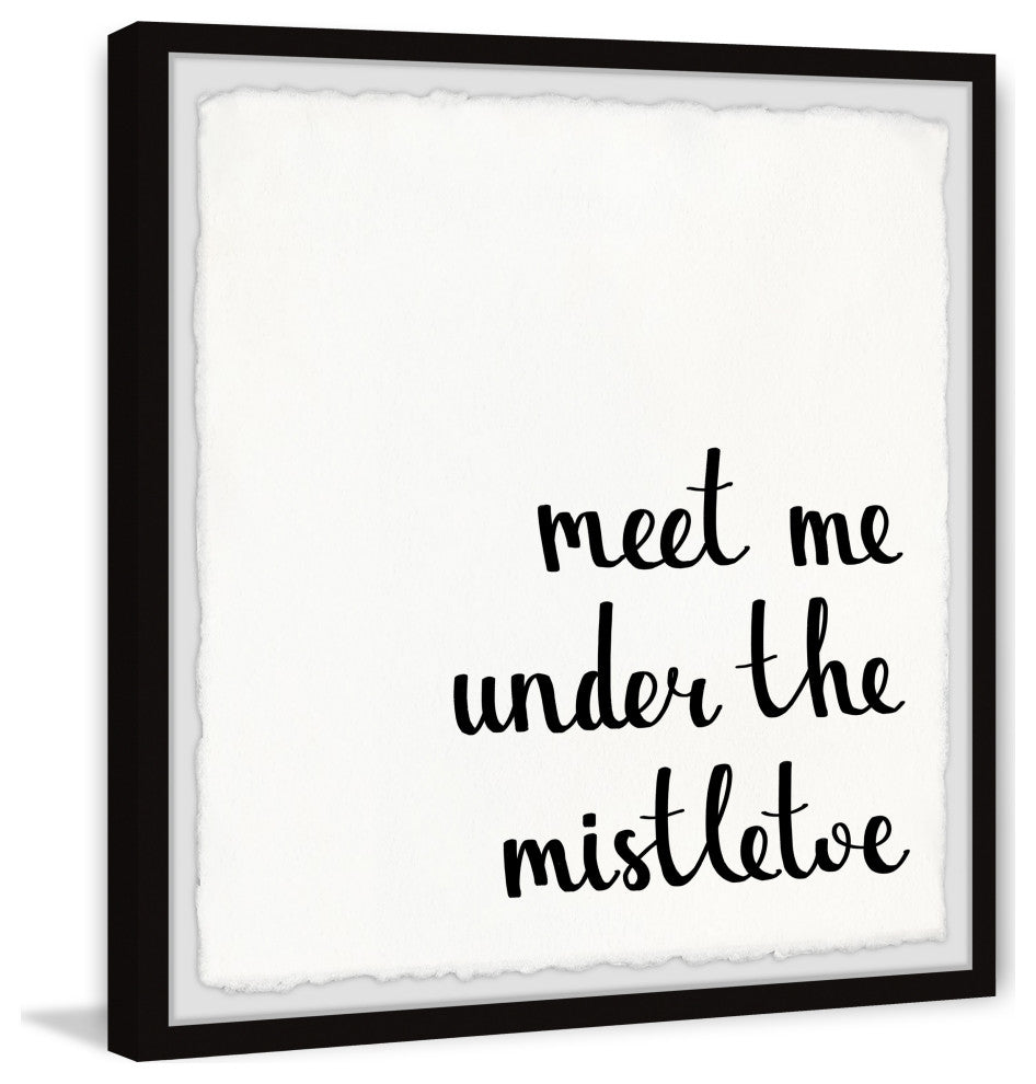 "Under the Mistletoe" Framed Painting Print, 24x24