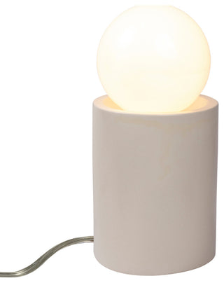 Short Pillar Table Lamp, Matte White